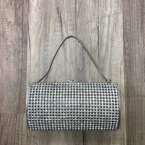 Silver clutch purse
